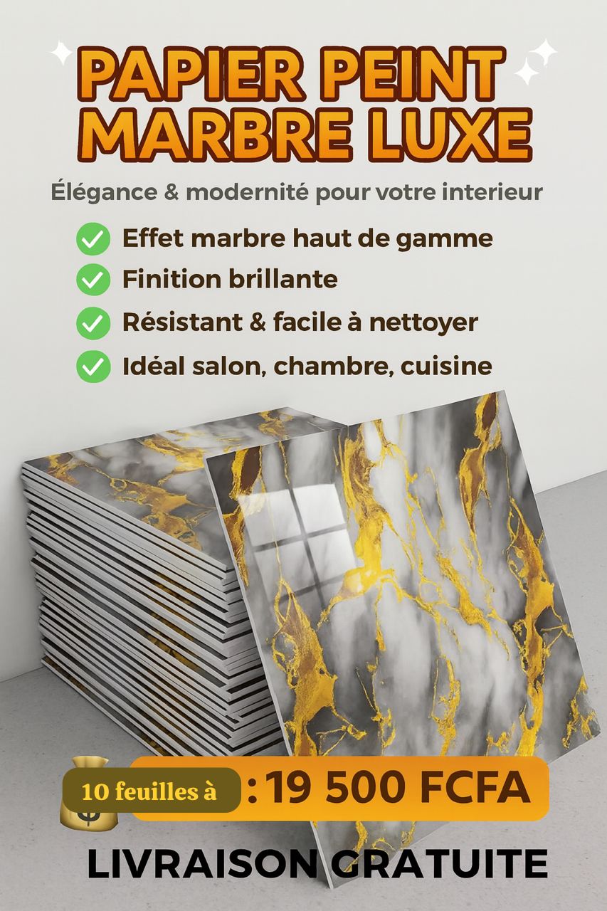 ✨ PAPIER PEINT DESIGN MARBRE LUXE ✨