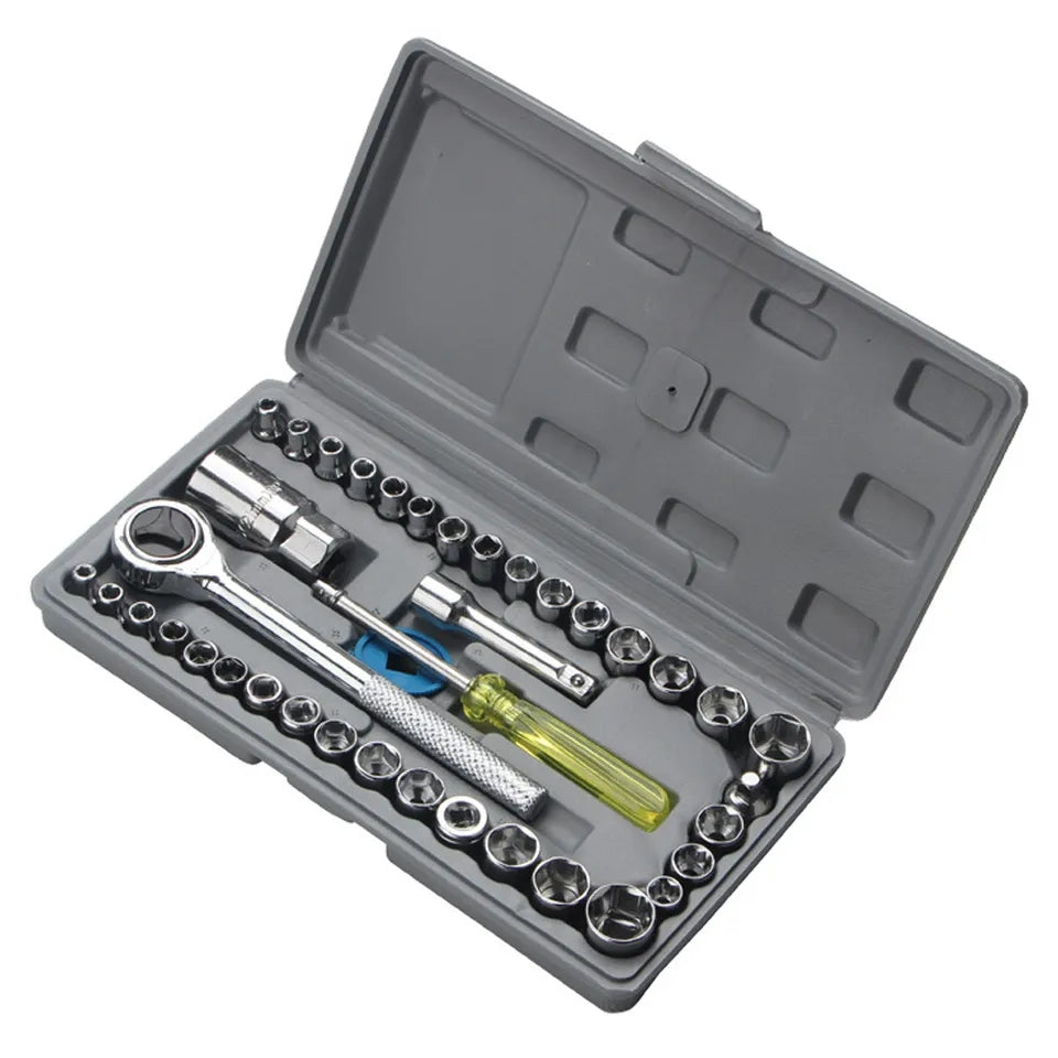 Coffret Clés à Douilles Combinées Aiwa Original – 40 Pièces Polyvalentes