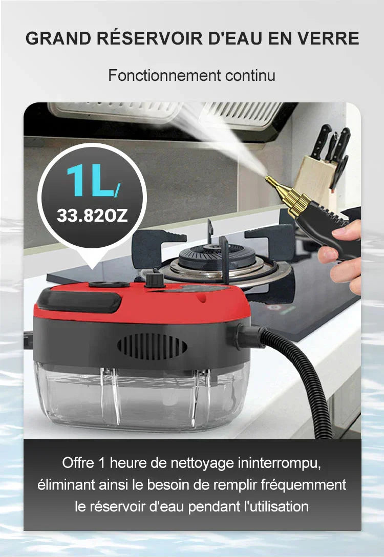 📢Durée limitée 50% de réduction✨2500W Nettoyeur à Vapeur à Haute Température Pressurisée Portatif✨