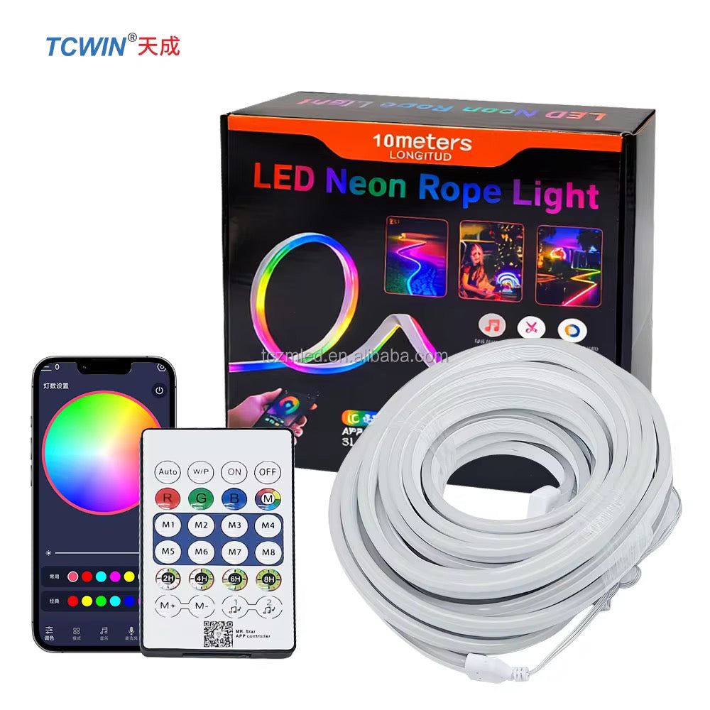 🌈 LED Neon Rope Light – 10 mètres de pure ambiance !