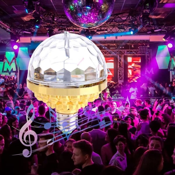 Lumière boule disco rotative colorée