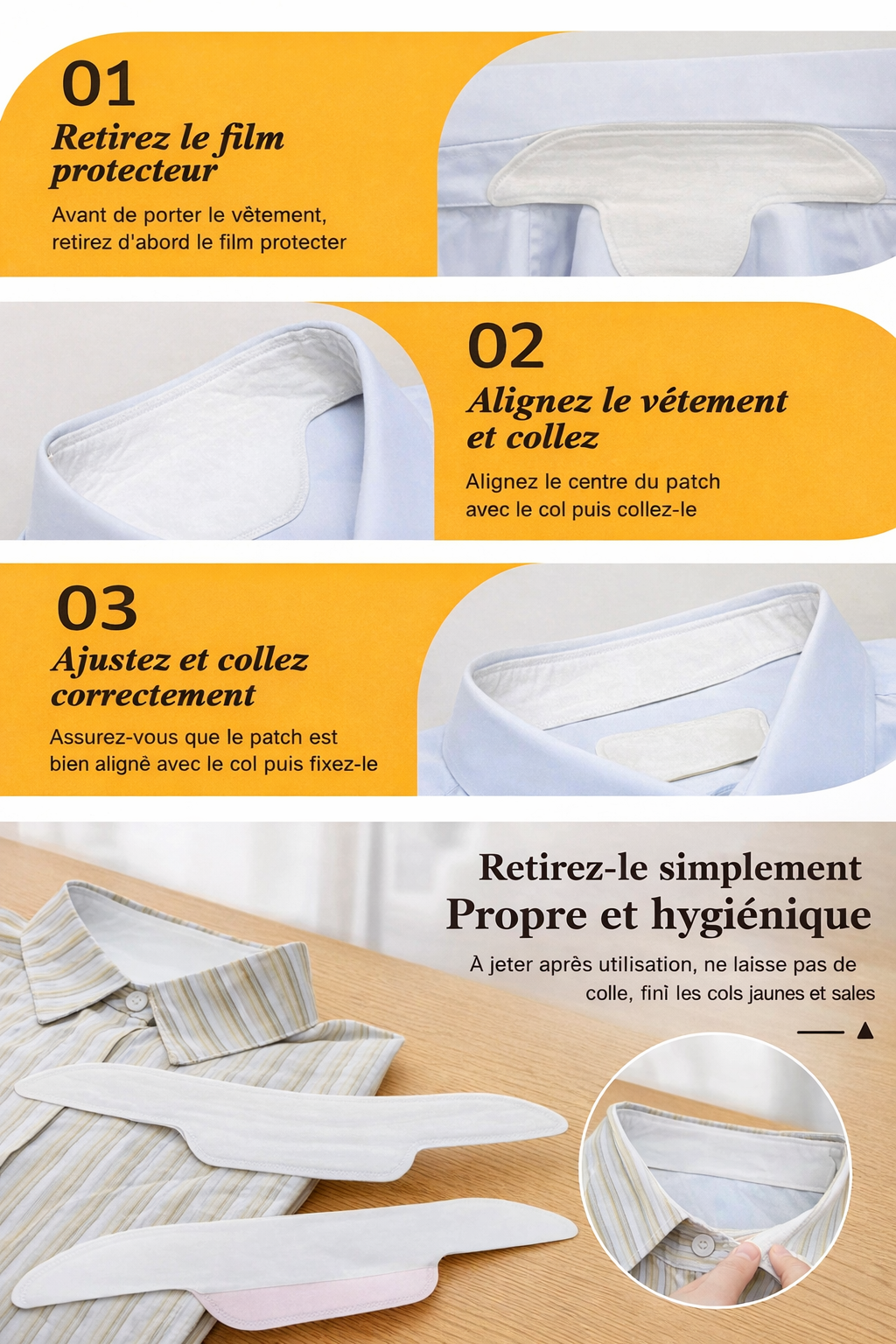Protège-Col Anti-Sueur Invisible – Fini les cols sales !