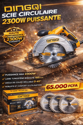 🟡⚫ SCIE CIRCULAIRE DINGQI 2300W – LA PUISSANCE À L’ÉTAT PUR !