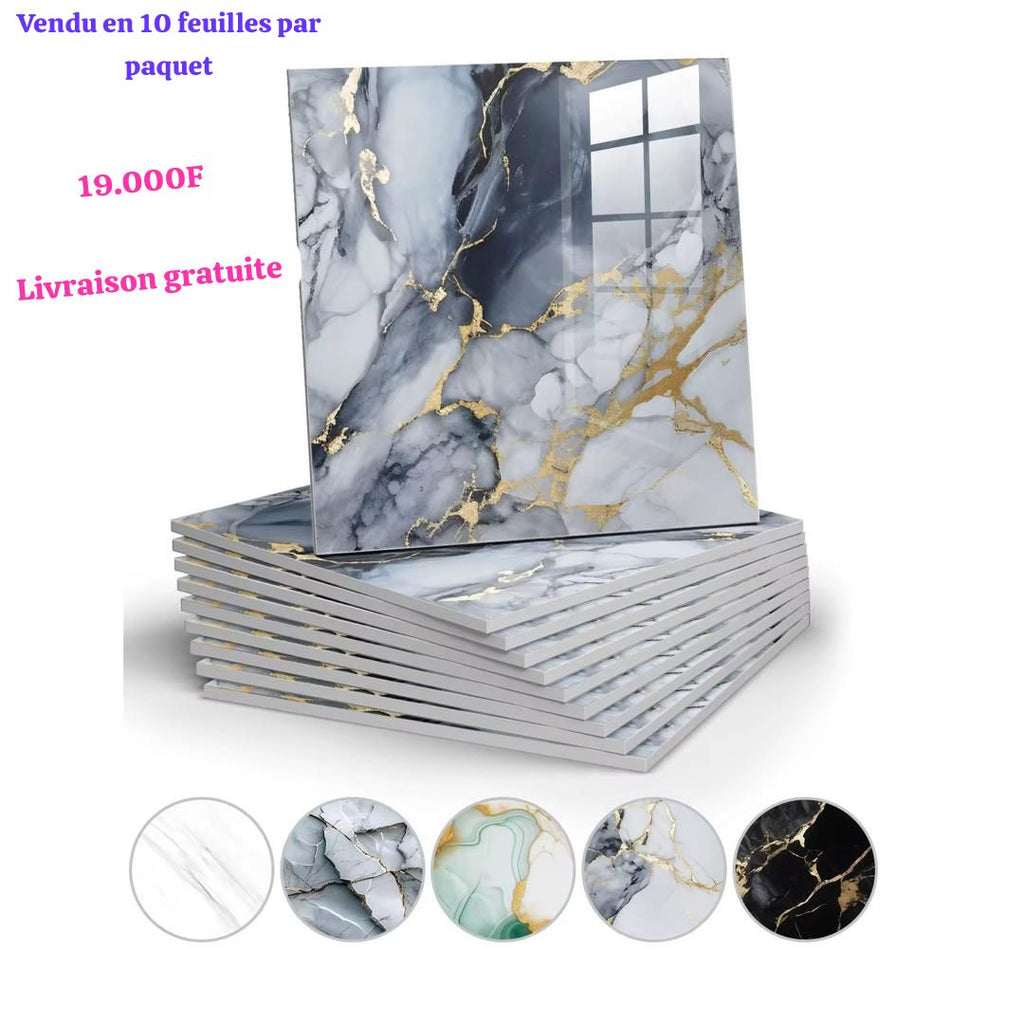 Papier marbre PVC anti humidité et moisissure, idéal pour vos appartements 

 

Vendu en ensemble de 10 Feuilles