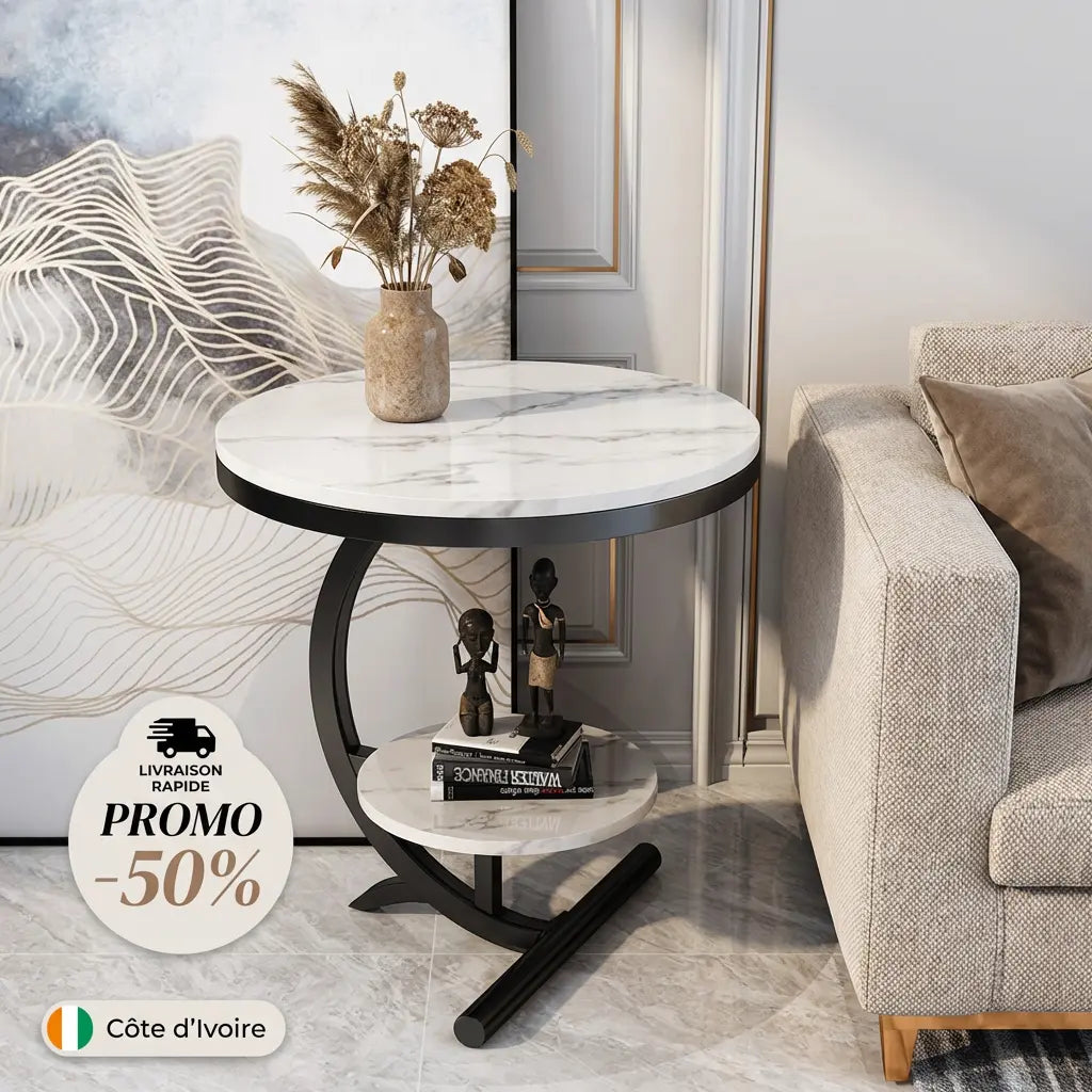 Table d'Appoint Ronde de Luxe
