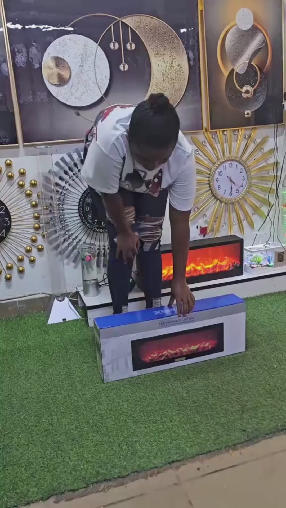 🔥 Lanterne Cheminée LED – Effet Flamme Réaliste 🔥