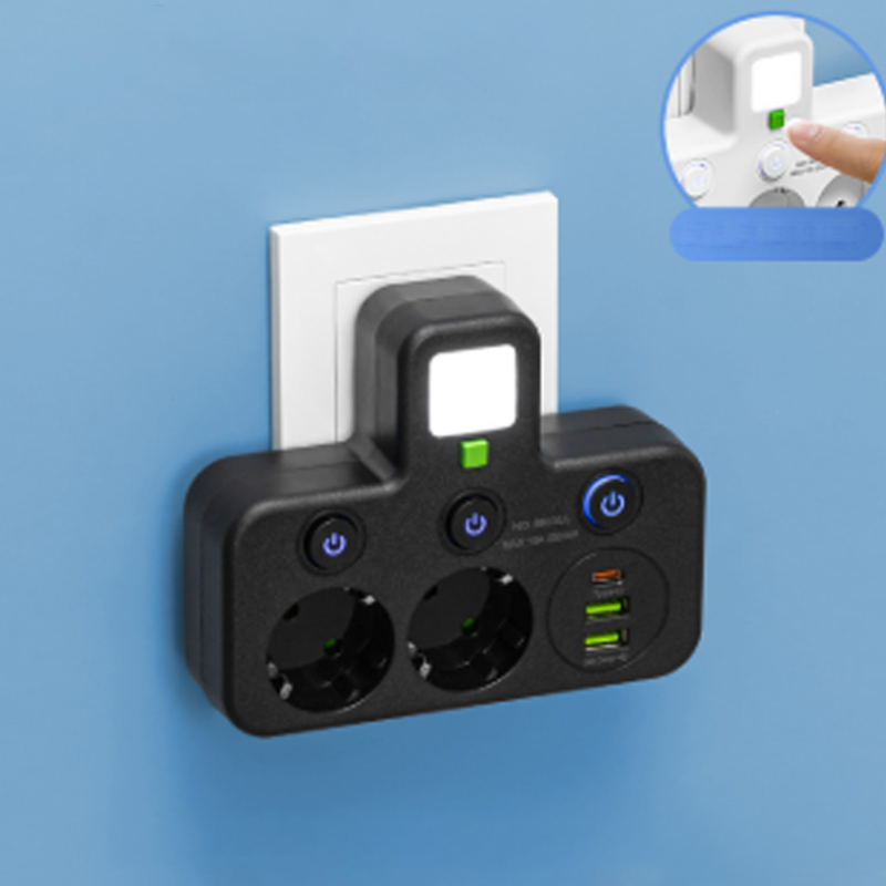 🔌 50% DE RÉDUCTION! 💡 Adaptateur Secteur UE 4 Prises – Interrupteurs Indépendants, Design Compact & Sécurité Maximale 🏠