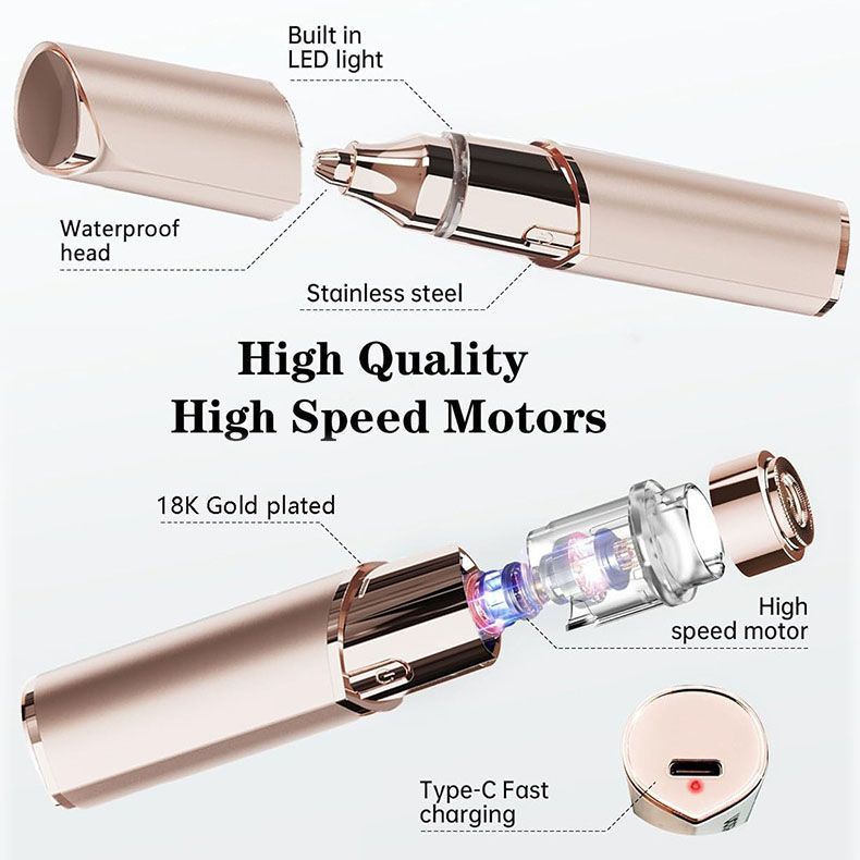 🥳2026 HOT SALE🥳💞50K+ SOLD!🌸Épilateur facial et tondeuse à sourcils 2 en 1