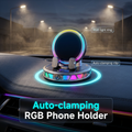 📱 Support RGB pour téléphone portable ✅ Fixation automatique et recharge sans fil | Conduite en toute sécurité d'une seule main 🚗